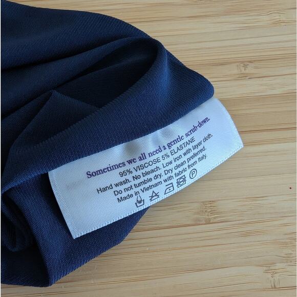 NWT MM. Lafleur The Minetta 2.0 Navy High Waist Midi Draped Skirt, size XS - Picture 8 of 9